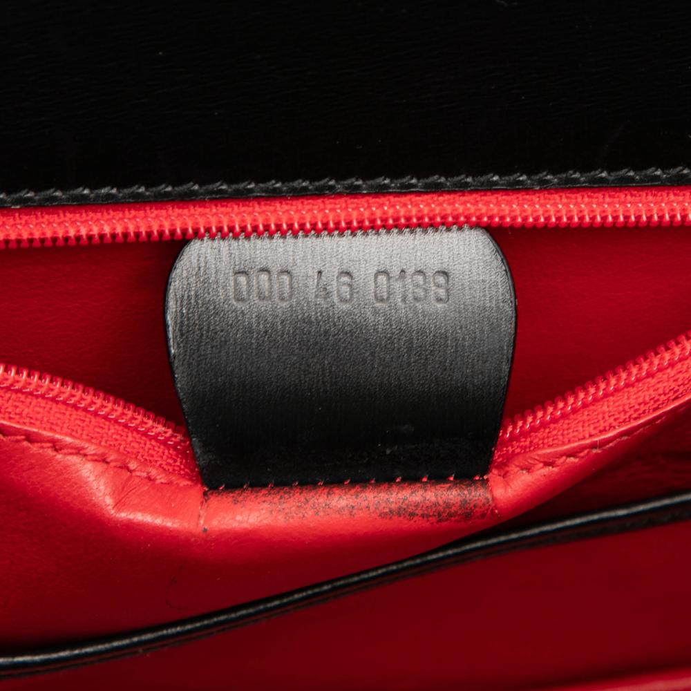 Gucci B Gucci Black Calf Leather skin Bamboo Night Italy