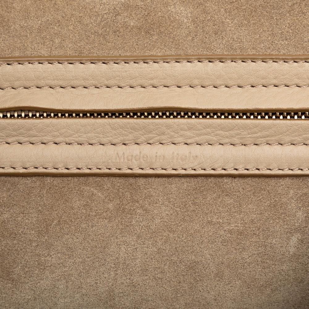 Celine B Celine Brown Beige Calf Leather Medium Luggage Phantom Tote Italy