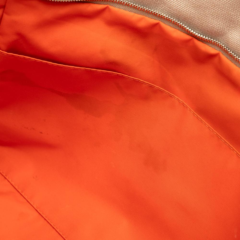 Hermès B Hermès Orange with Brown Beige Canvas Fabric Jimetou Jumping Case France