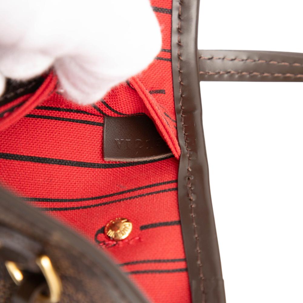 Louis Vuitton B Louis Vuitton Brown Damier Canvas Fabric Damier Ebene Neverfull PM France