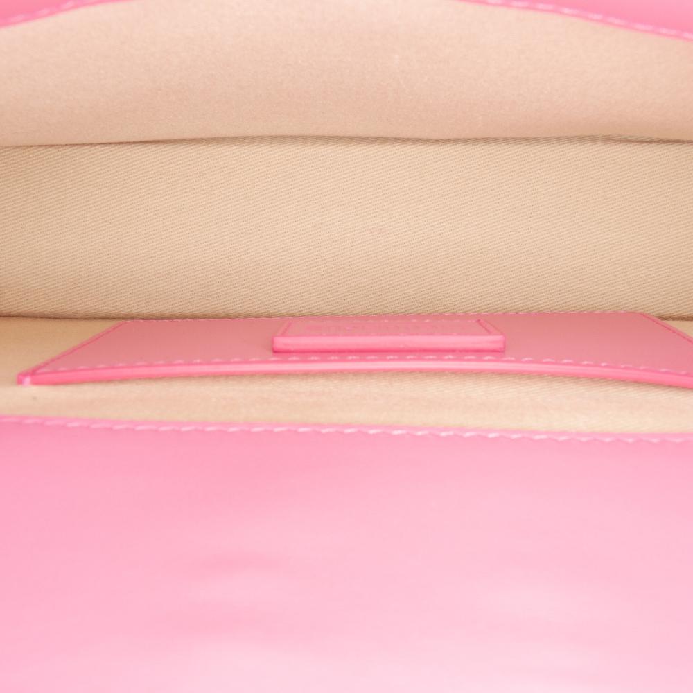 Jacquemus AB Jacquemus Pink Hot Pink Fur Natural Material Shearling Le Bambidou Shoulder Bag Italy