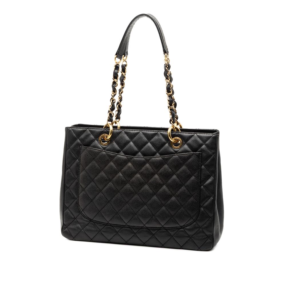 Chanel B Chanel Black Caviar Leather Leather Caviar Grand Shopping Tote Italy
