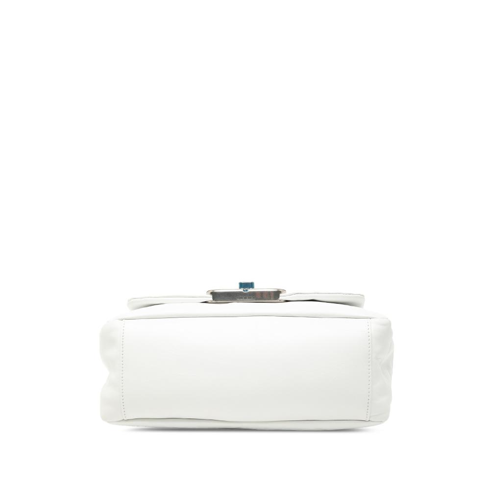 Balenciaga AB Balenciaga White Calf Leather Small skin Monaco Sling Shoulder Bag Italy