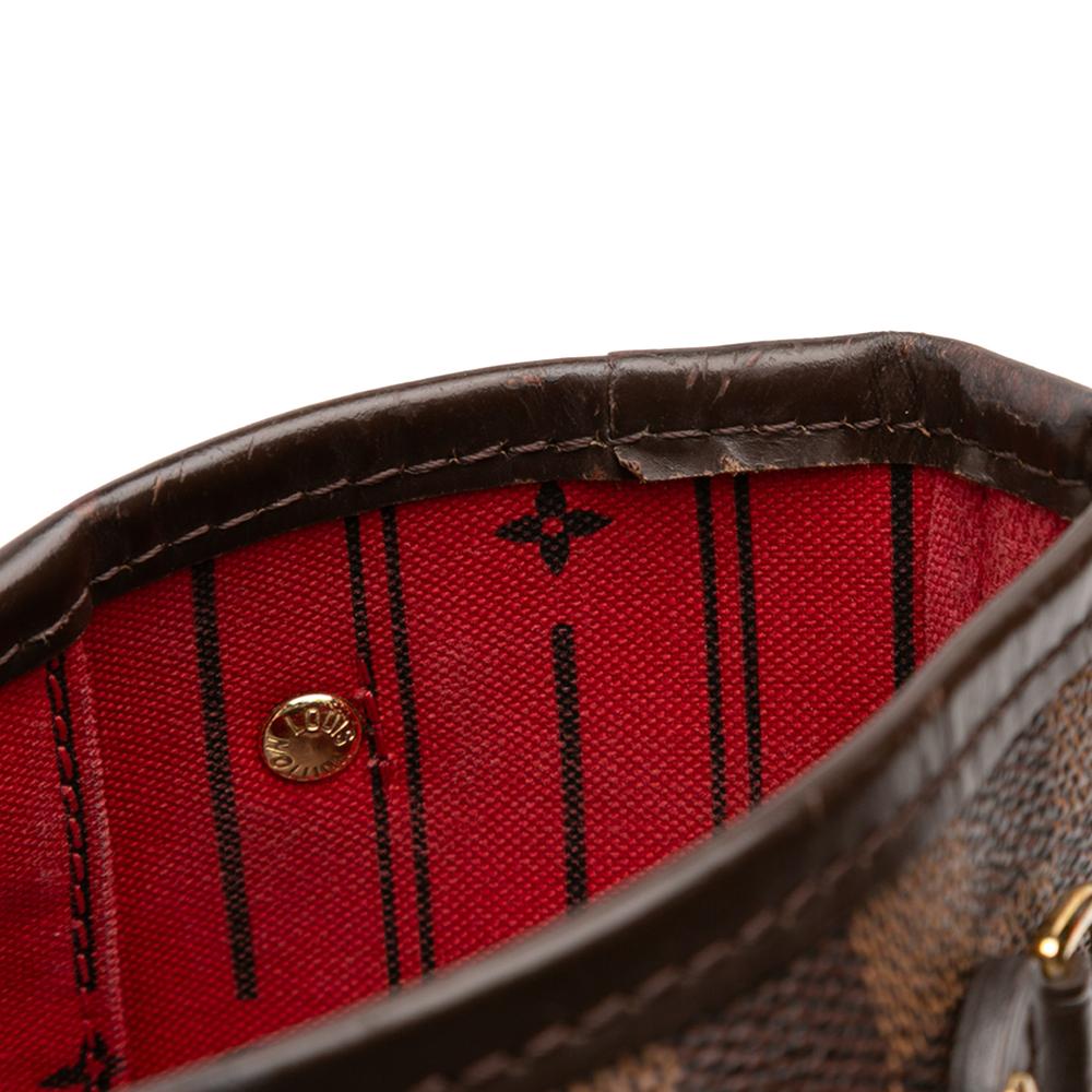 Louis Vuitton B Louis Vuitton Brown Damier Canvas Fabric Damier Ebene Neverfull PM France