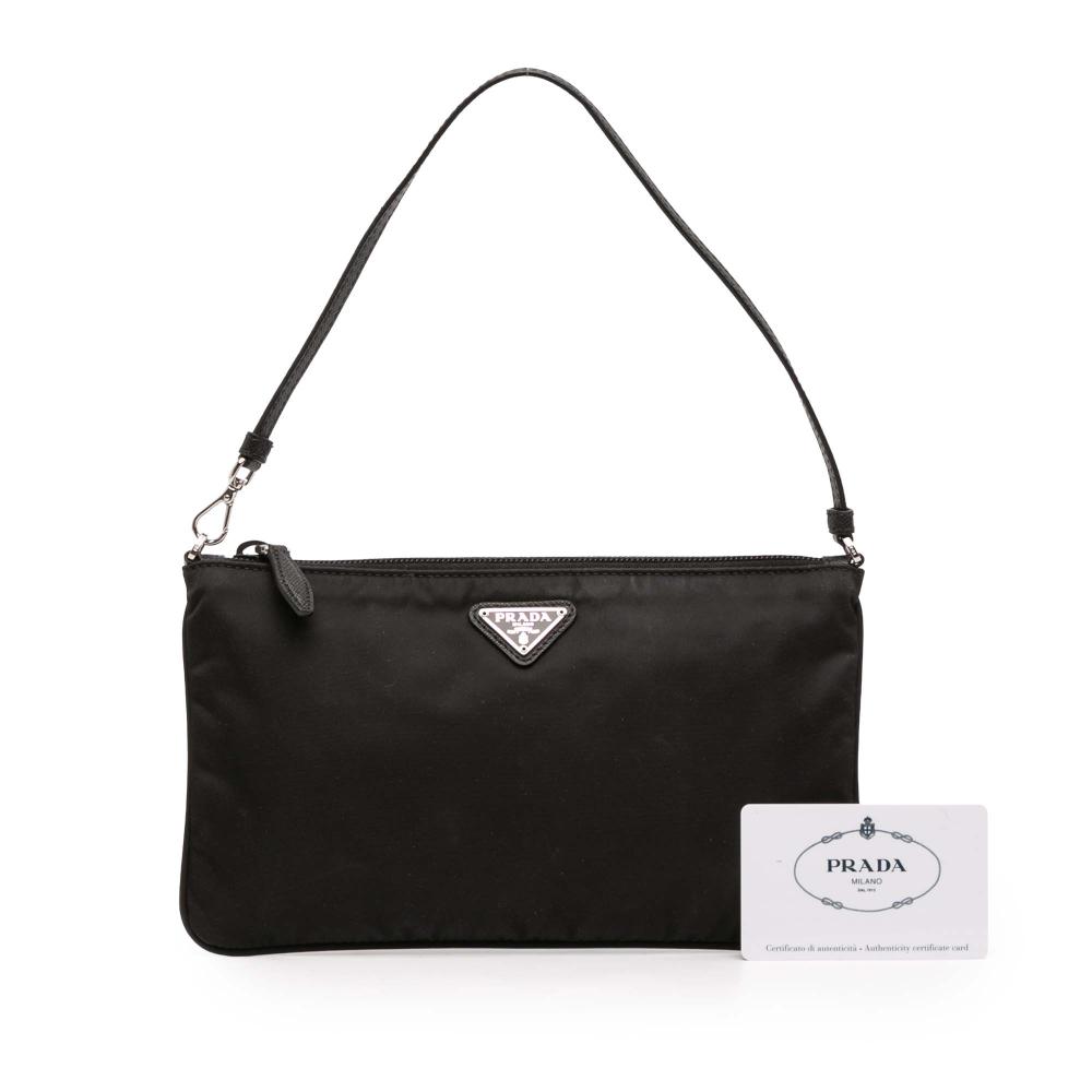 Prada AB Prada Black Nylon Fabric Mini Re Pochette Italy