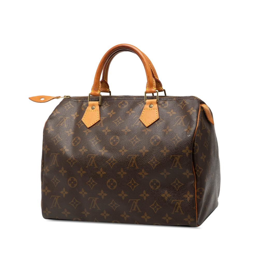 Louis Vuitton B Louis Vuitton Brown Monogram Canvas Fabric Monogram Speedy 30 France