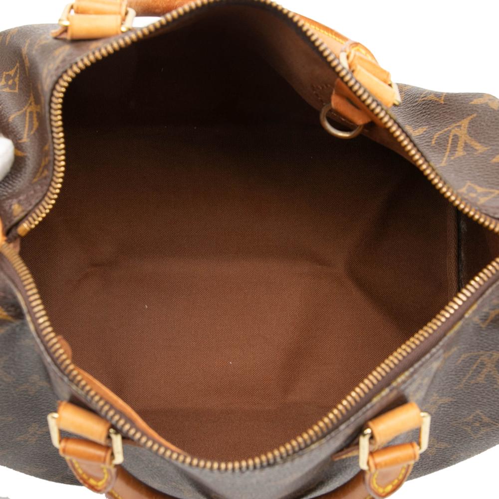 Louis Vuitton B Louis Vuitton Brown Monogram Canvas Fabric Monogram Speedy 30 France