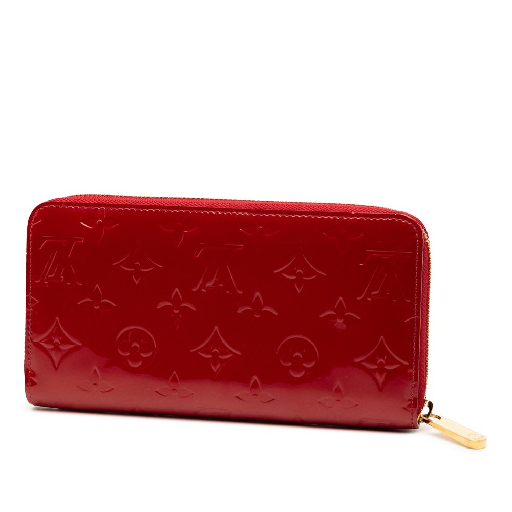 Louis Vuitton B Louis Vuitton Red Vernis Leather Leather Monogram Vernis Zippy Long Wallet Spain