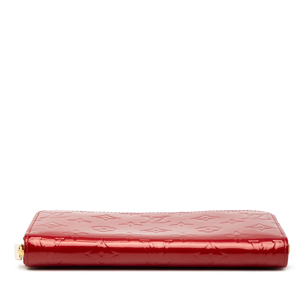 Louis Vuitton B Louis Vuitton Red Vernis Leather Leather Monogram Vernis Zippy Long Wallet Spain