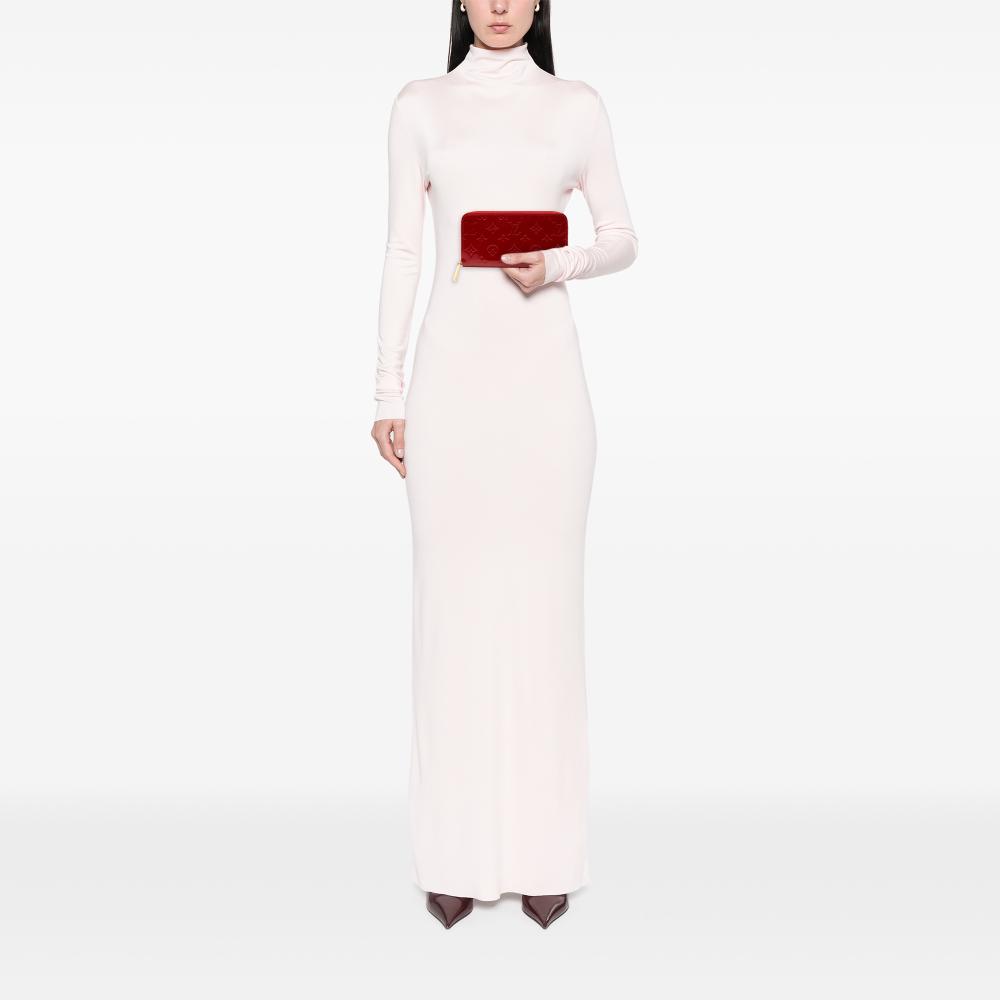 Louis Vuitton B Louis Vuitton Red Vernis Leather Leather Monogram Vernis Zippy Long Wallet Spain