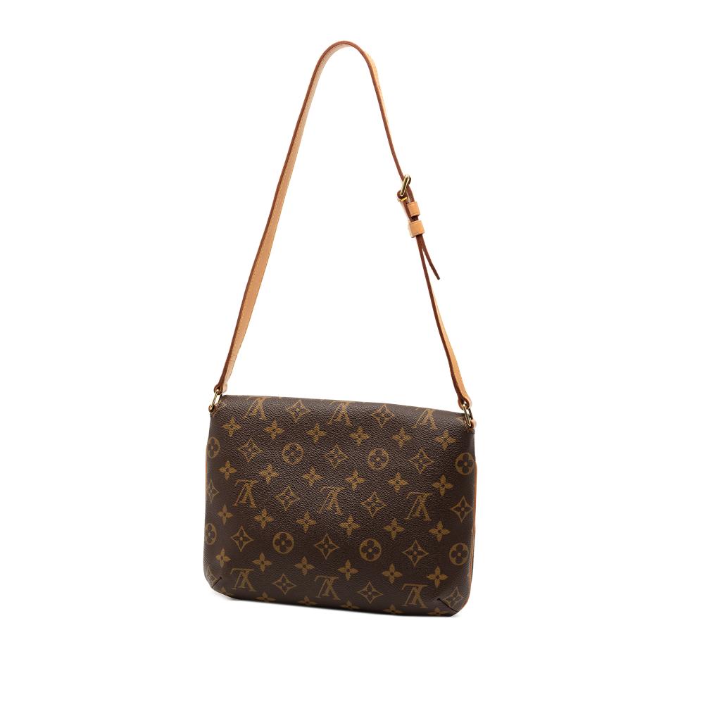Louis Vuitton B Louis Vuitton Brown Monogram Canvas Fabric Monogram Musette Tango Short Strap France