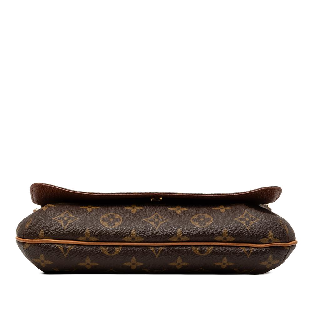 Louis Vuitton B Louis Vuitton Brown Monogram Canvas Fabric Monogram Musette Tango Short Strap France