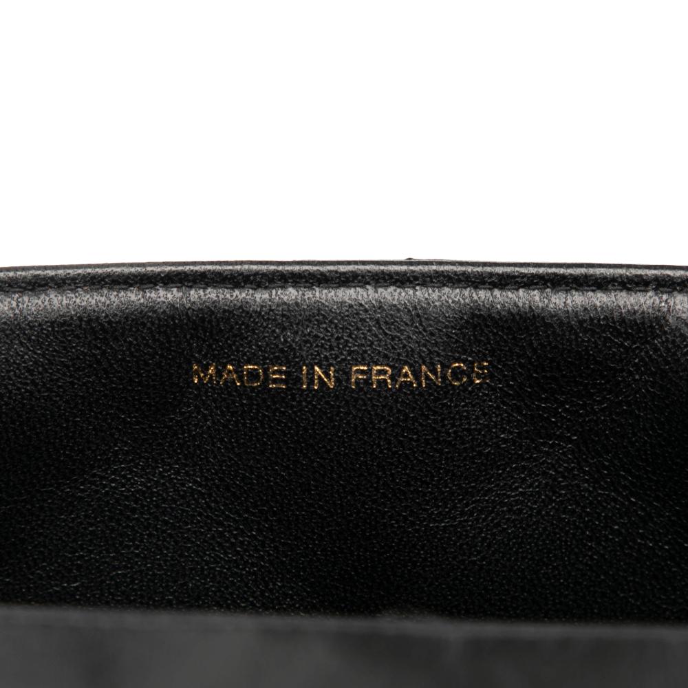Chanel B Chanel Black Lambskin Leather Leather Small Square Lambskin Straight Single Flap France