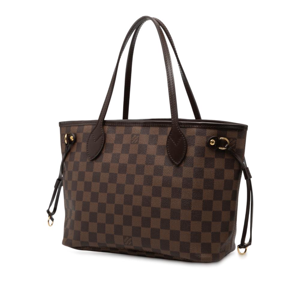 Louis Vuitton B Louis Vuitton Brown Damier Canvas Fabric Damier Ebene Neverfull PM France