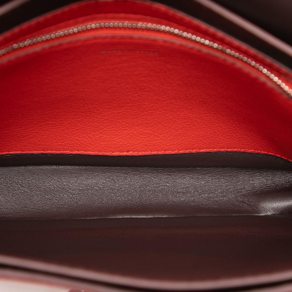 Burberry AB Burberry Red Calf Leather Medium D Ring Crossbody Italy