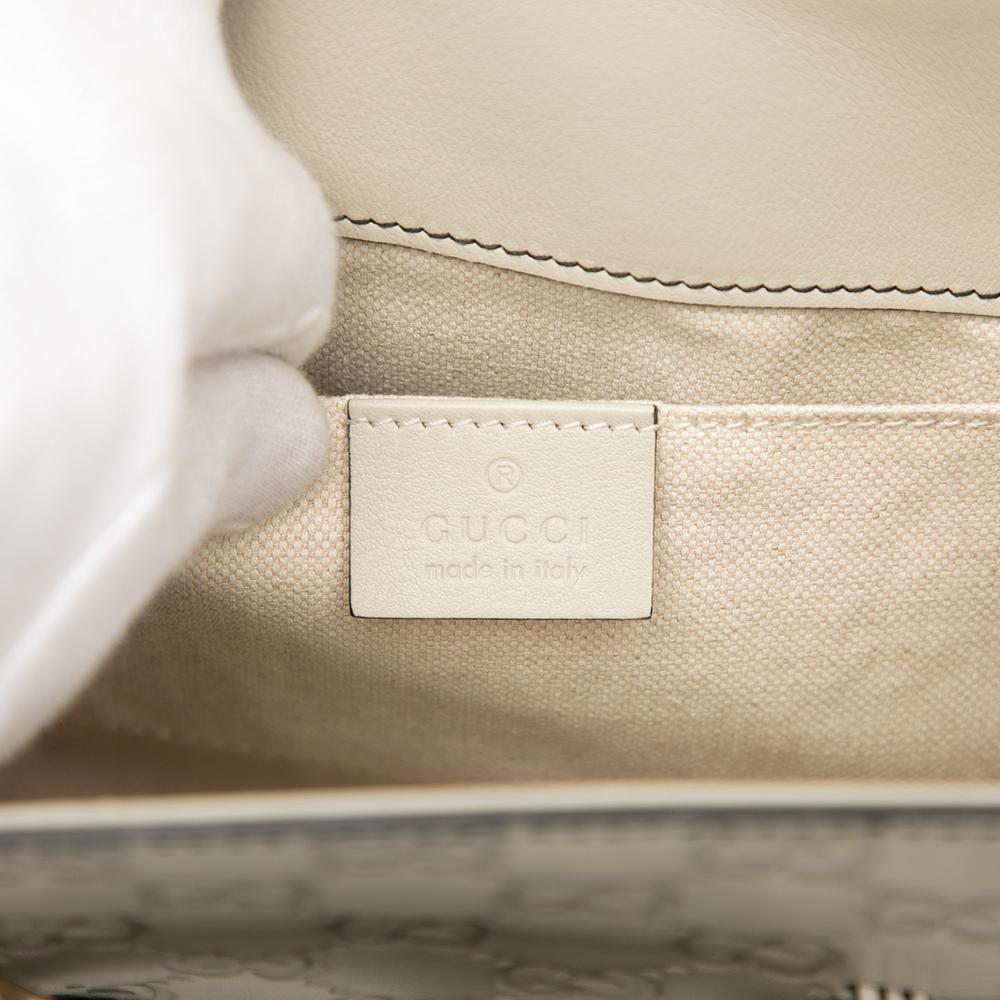 Gucci AB Gucci Brown Light Beige Calf Leather Small Guccissima Emily Shoulder Bag Italy