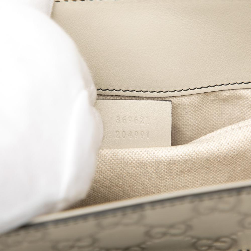 Gucci AB Gucci Brown Light Beige Calf Leather Small Guccissima Emily Shoulder Bag Italy