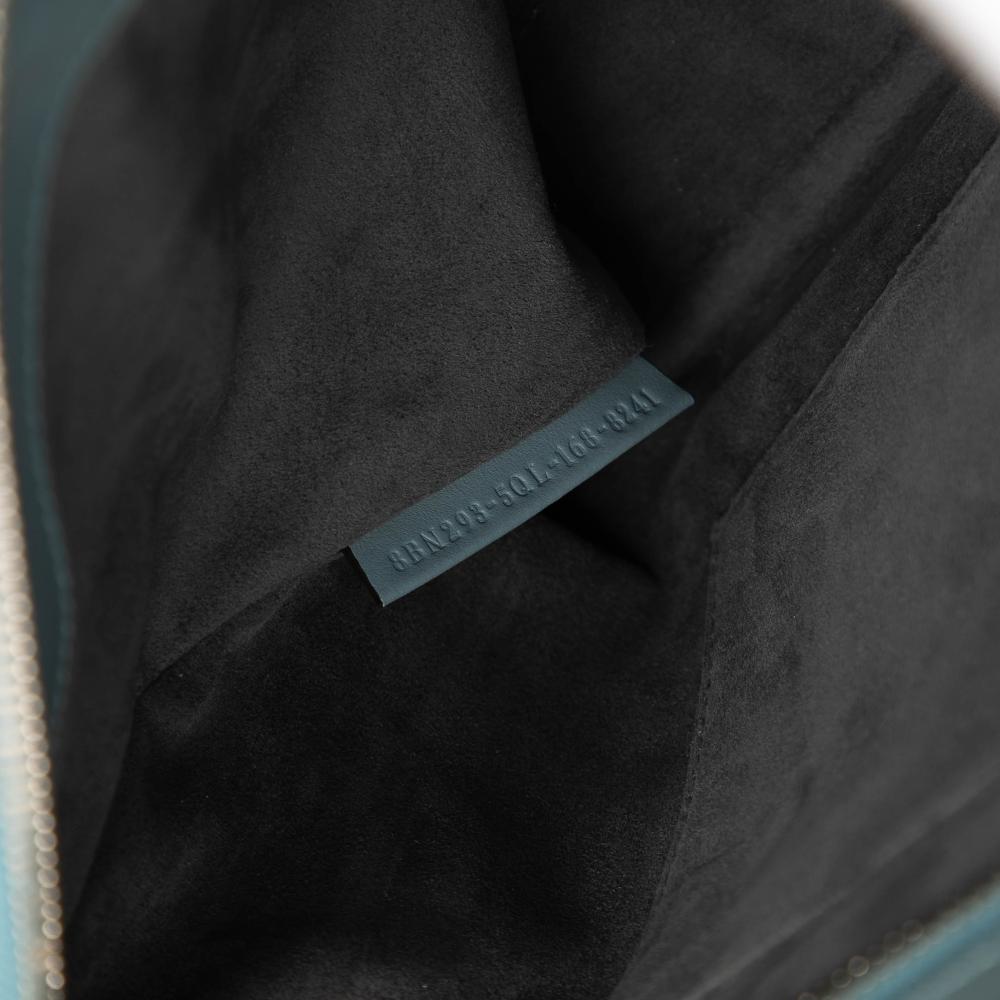 Fendi B Fendi Blue Light Blue Calf Leather Medium DotCom Satchel Italy