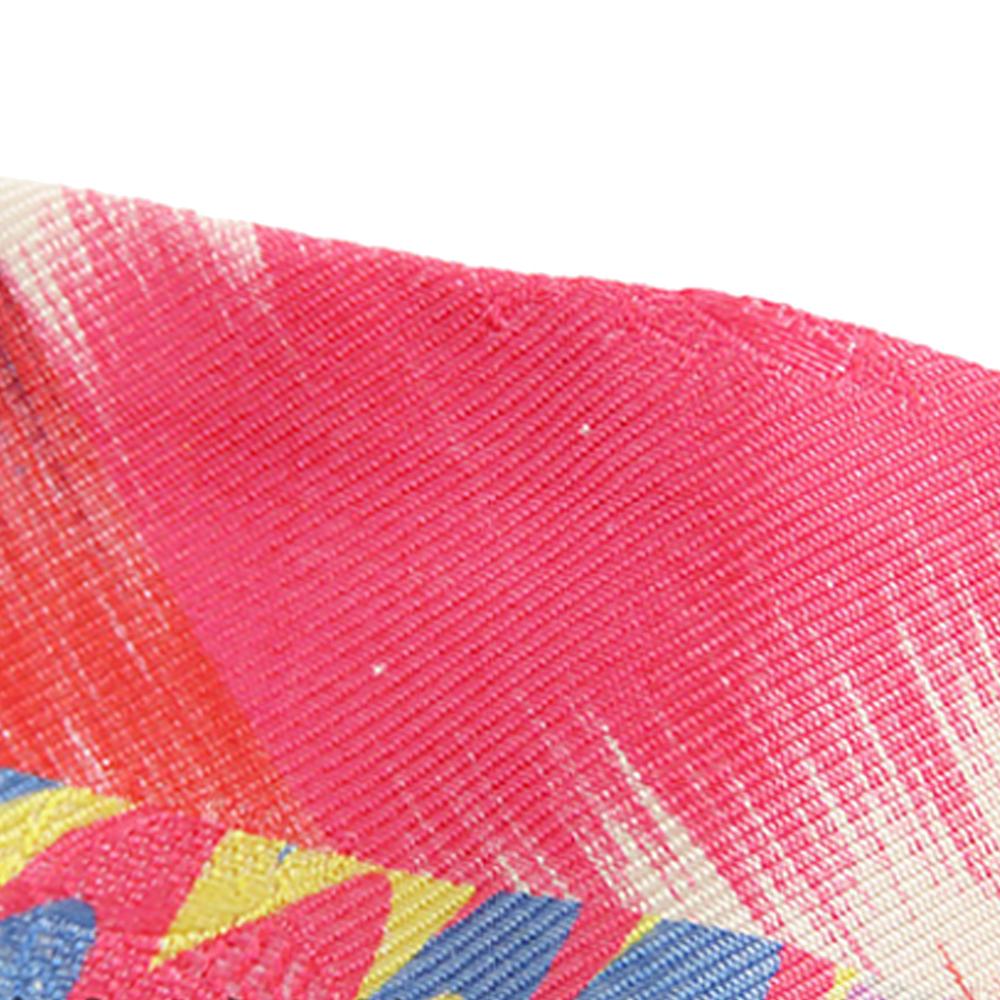 Hermès AB Hermès White with Multi Silk Fabric Ex Libris Kyoto Marble Twilly Scarf France