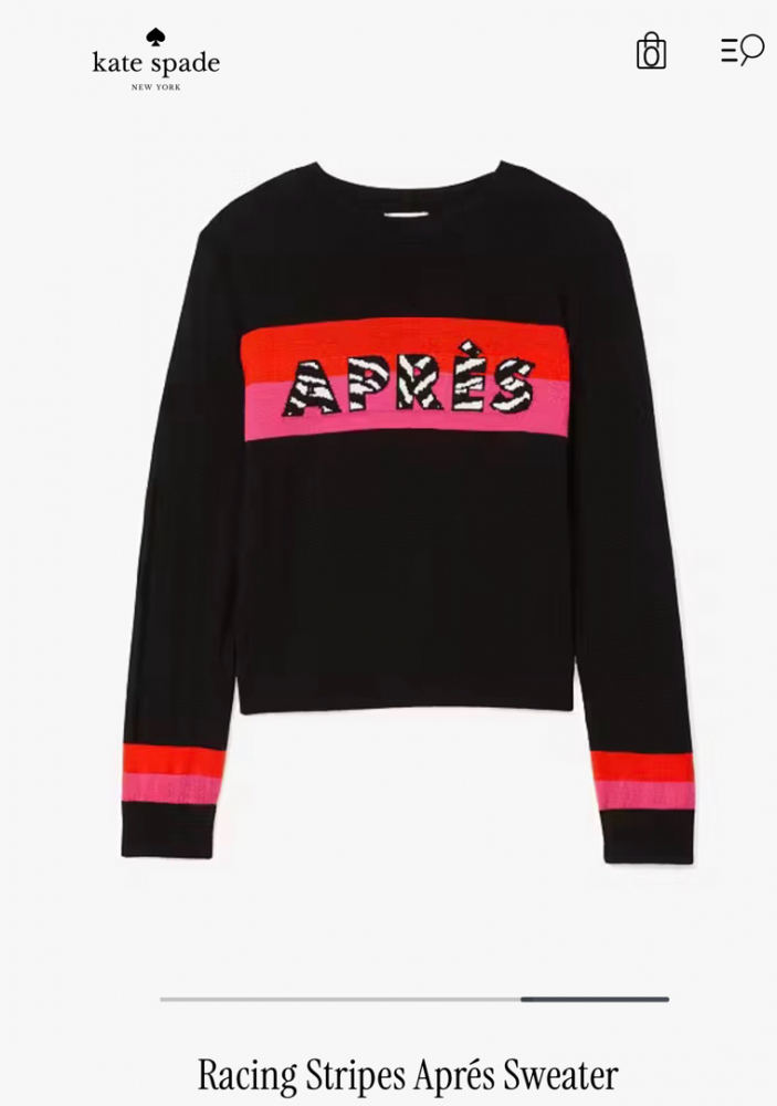 Kate Spade Pull “APRÈS”