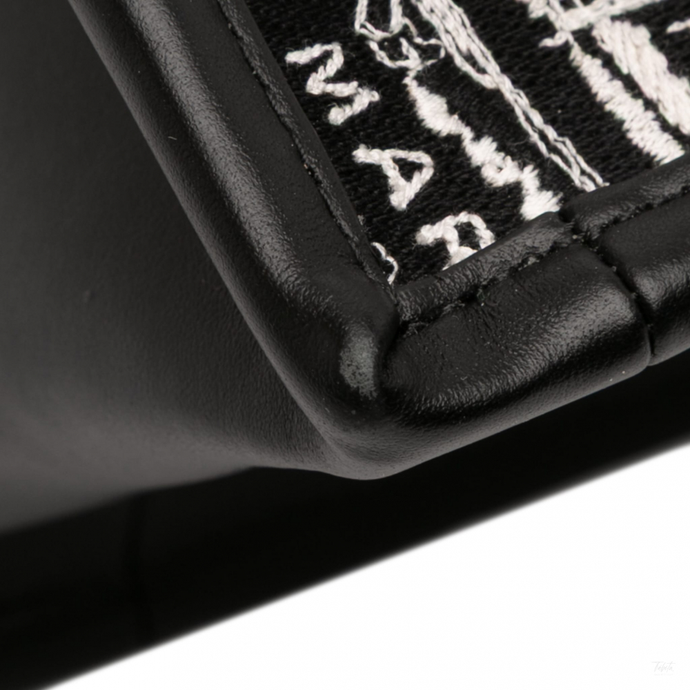 Christian Dior Book Tote Small Embroidery Canvas Tote Bag Plan De Paris Black