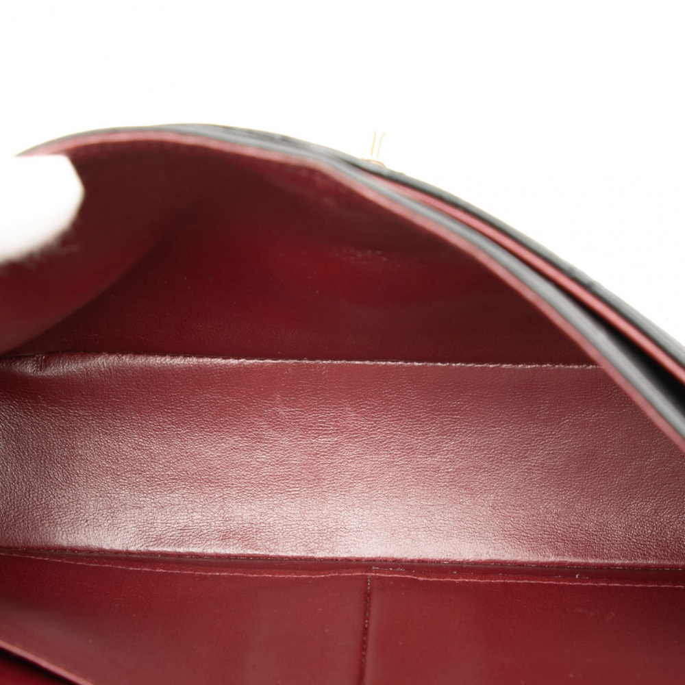 Chanel Classic Double Flap Small Lambskin Leather Matelassè Shoulder Bag Black