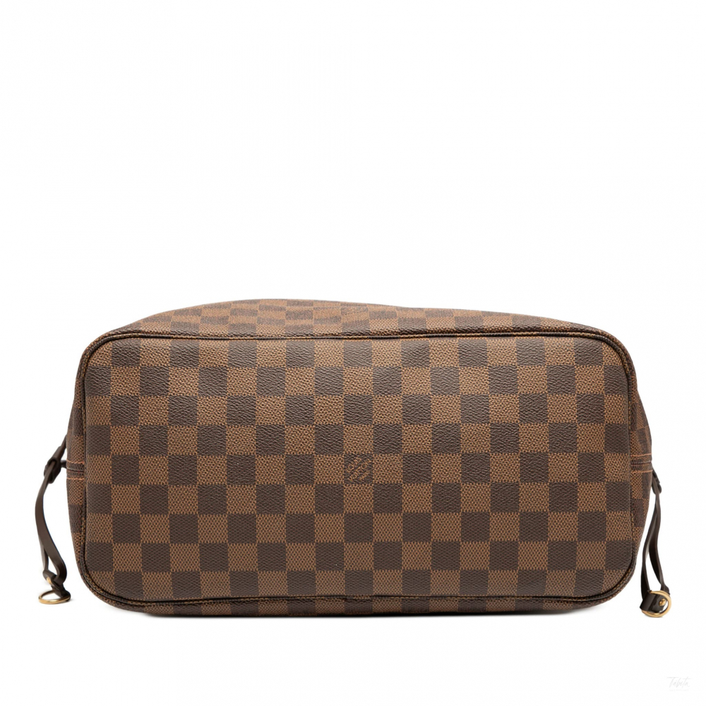 Louis Vuitton Neverfull MM Canvas Pre-2013 Shopper Shoulder Bag Damier Ebene