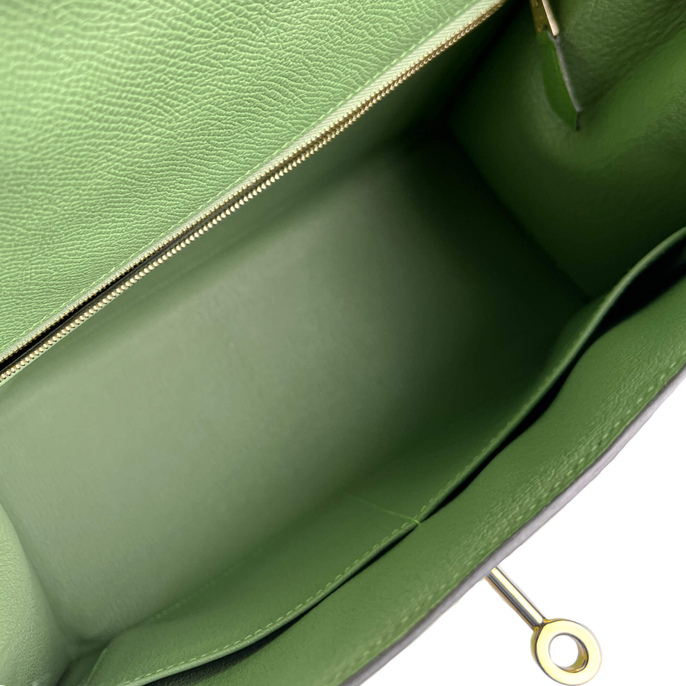 Hermès Kelly 28 Epsom Leather Sellier Top-Handle Handbag Vert Criquet