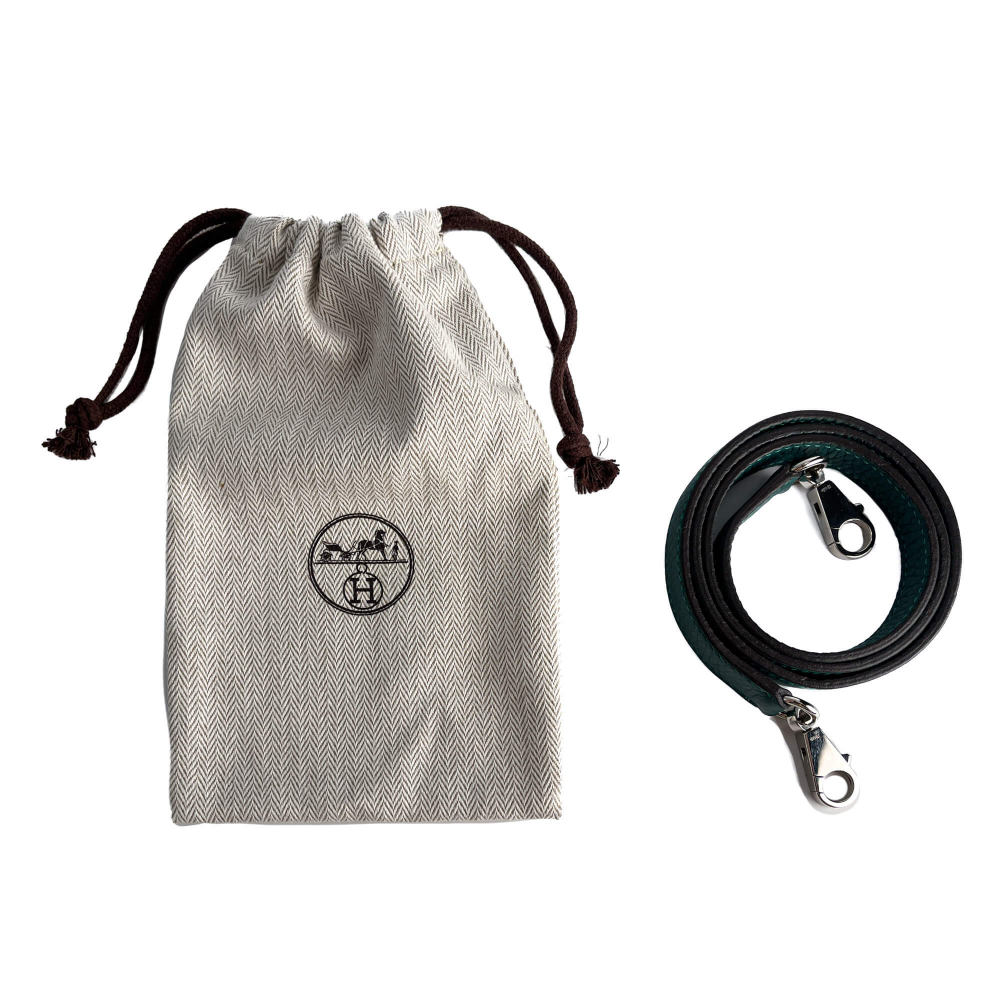 Hermès Kelly 32 Taurillon Clemence Leather Top-Handle Handbag Malachite