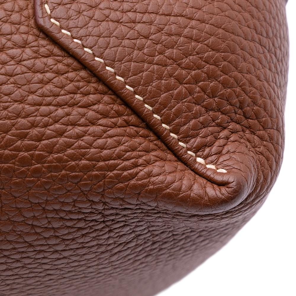 Hermès AB Hermès Brown with Pink Dark Pink Calf Leather Clemence Double Sens 36 France