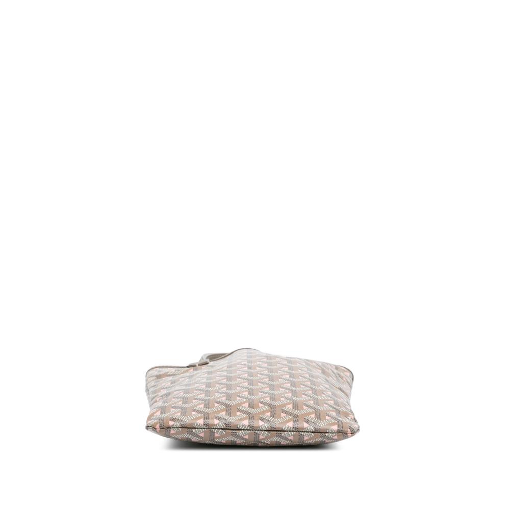 Goyard AB Goyard Brown Taupe Coated Canvas Fabric Goyardine Poitiers Claire Voie France