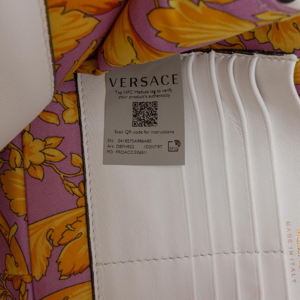 Versace B Versace White Nappa Leather Leather Virtus V Crossbody Italy