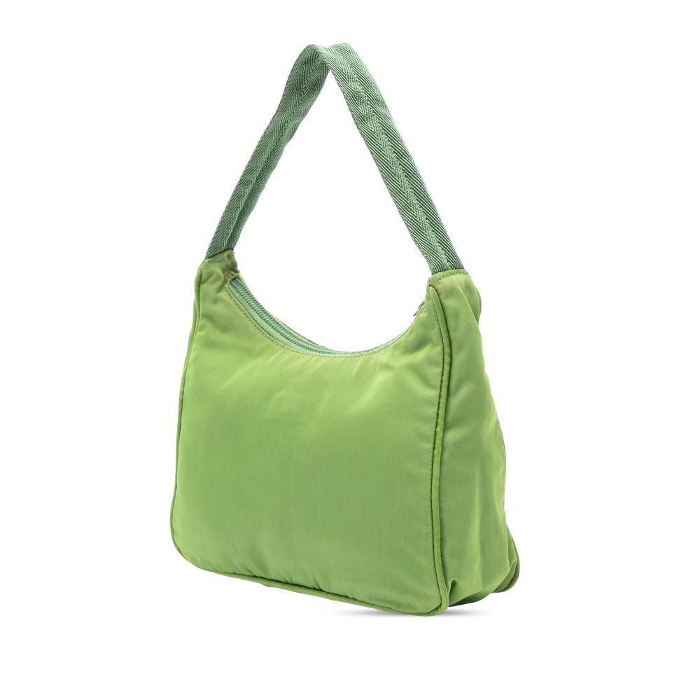 Prada B Prada Green Nylon Fabric Tessuto Shoulder Bag Italy