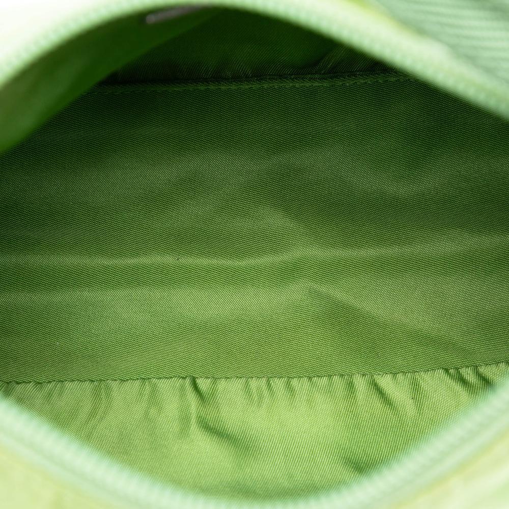 Prada B Prada Green Nylon Fabric Tessuto Shoulder Bag Italy