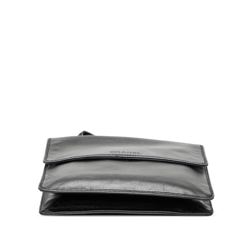 Chanel B Chanel Black Lambskin Leather Leather Lambskin Logo Messenger Bag Italy