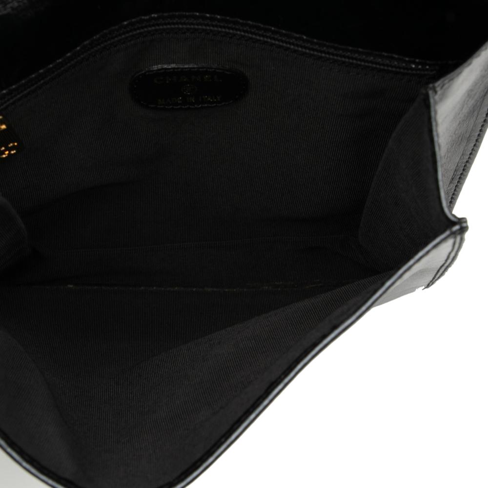 Chanel B Chanel Black Lambskin Leather Leather Lambskin Logo Messenger Bag Italy