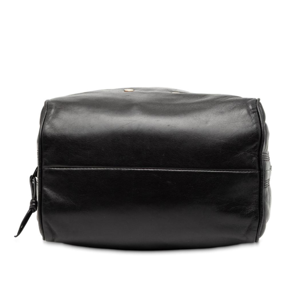 Loewe B LOEWE Black Calf Leather Anagram Studs Handbag Spain