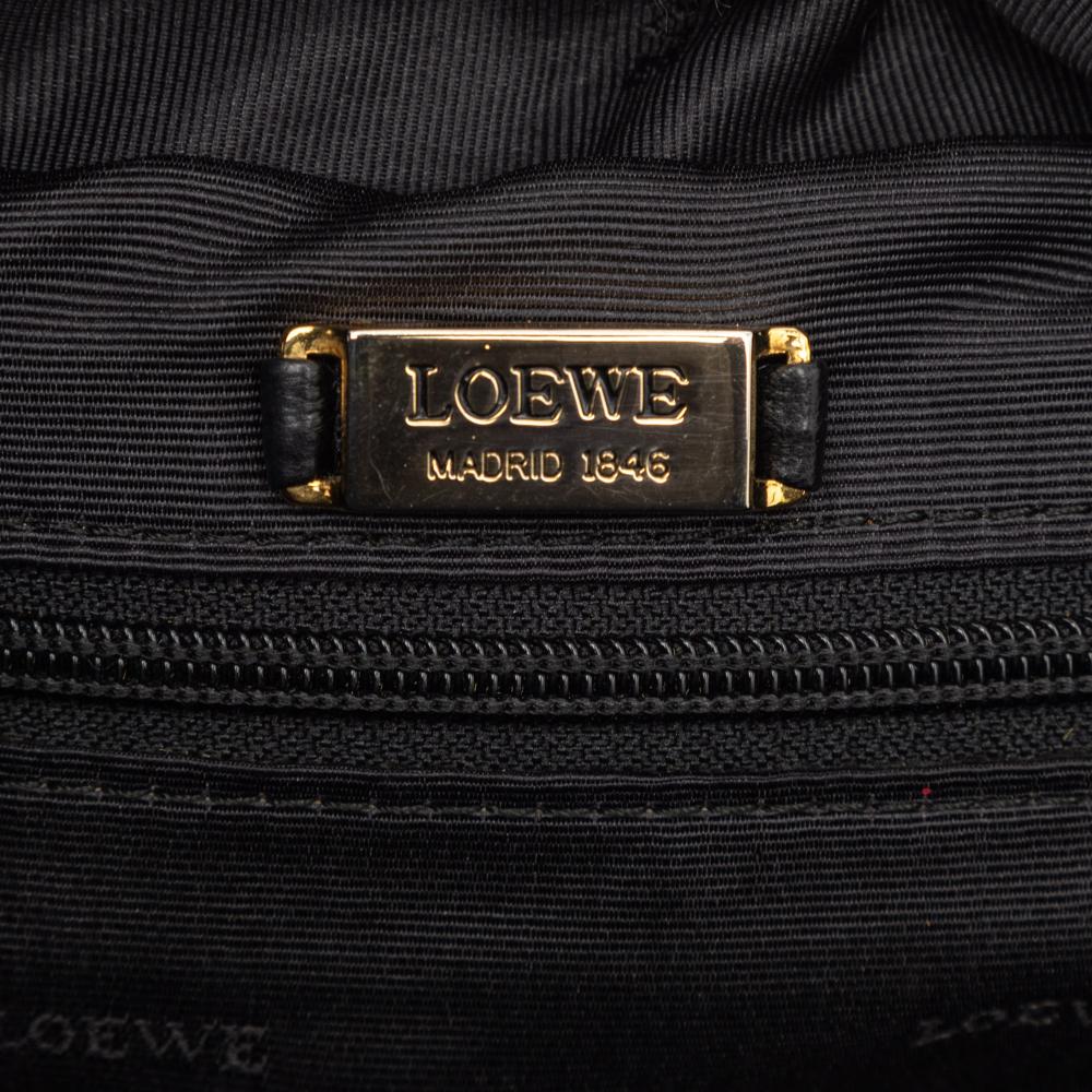 Loewe B LOEWE Black Calf Leather Anagram Studs Handbag Spain