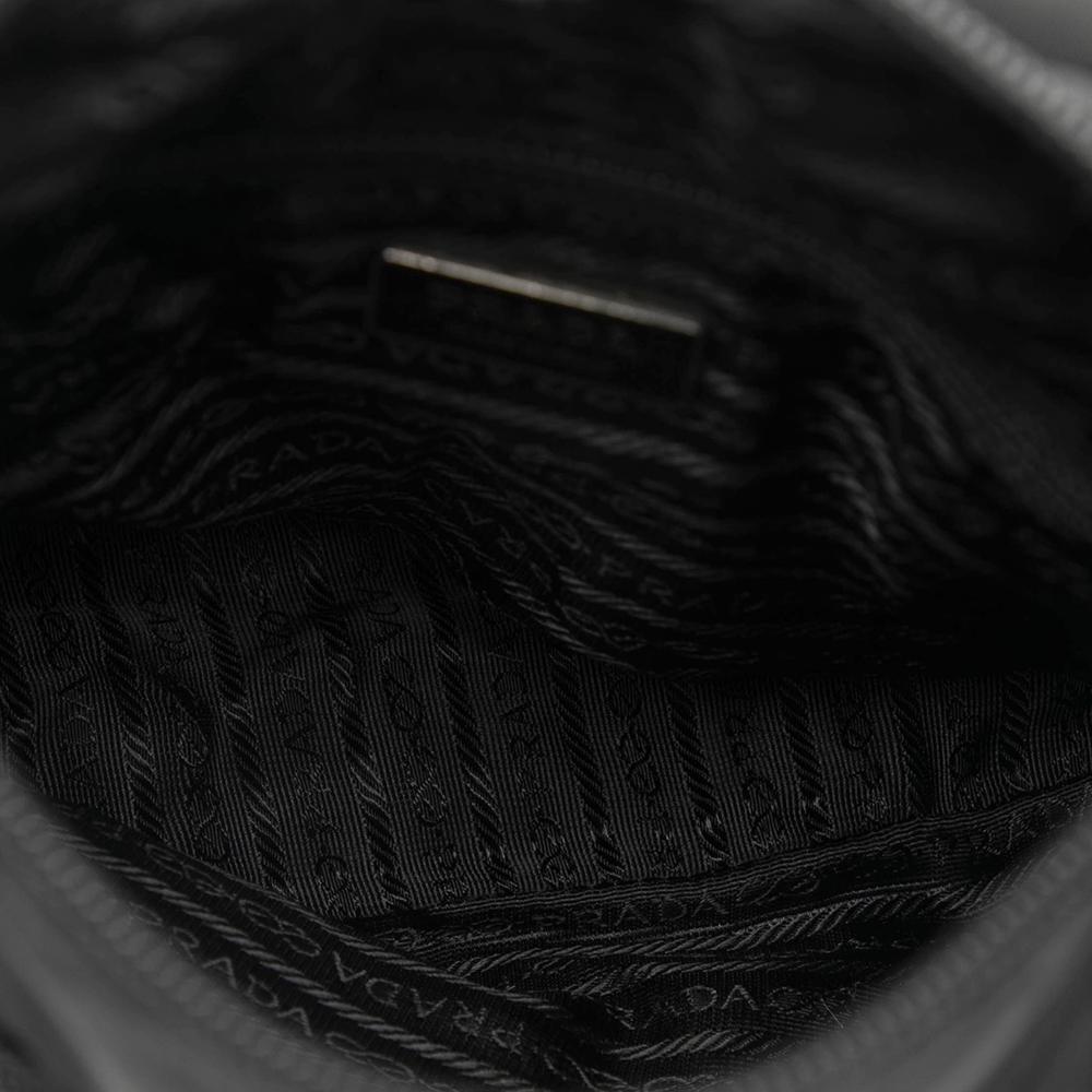 Prada B Prada Black Nylon Fabric Tessuto Buckle Messenger Bag Italy