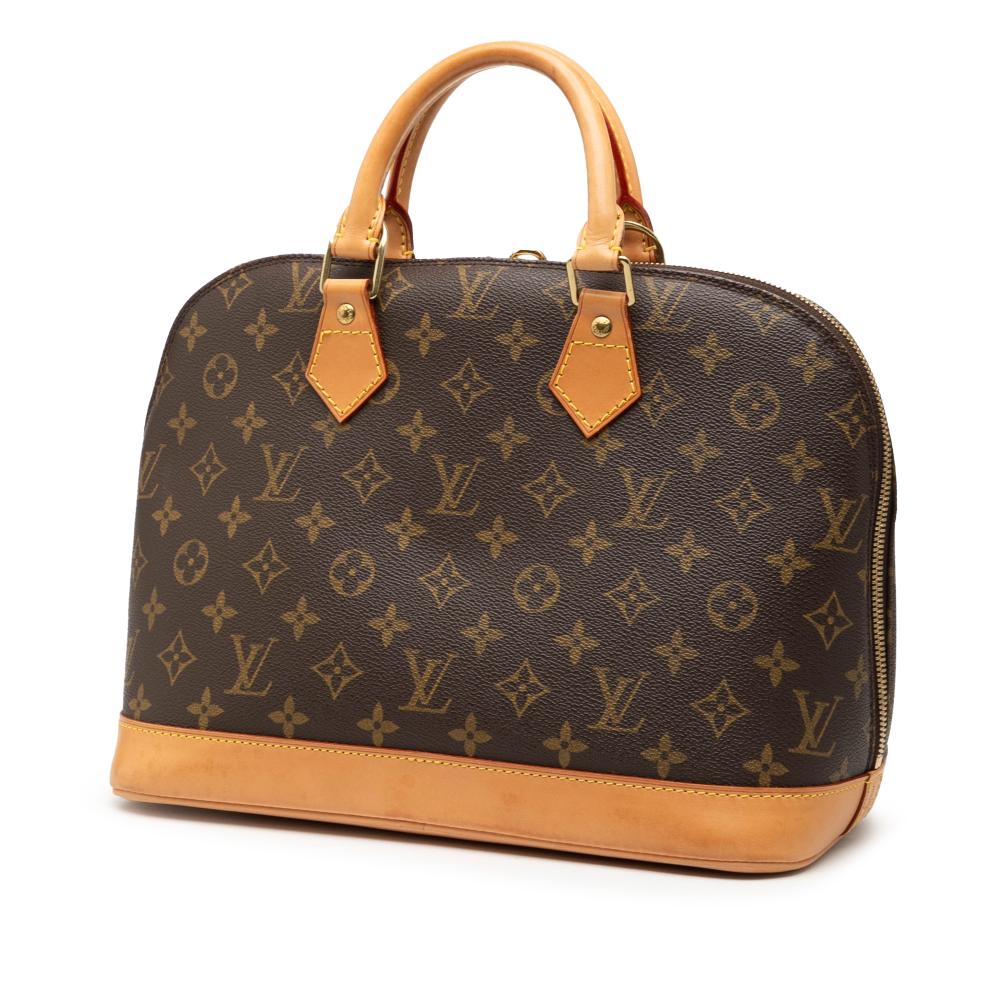 Louis Vuitton B Louis Vuitton Brown Monogram Canvas Fabric Monogram Alma PM France