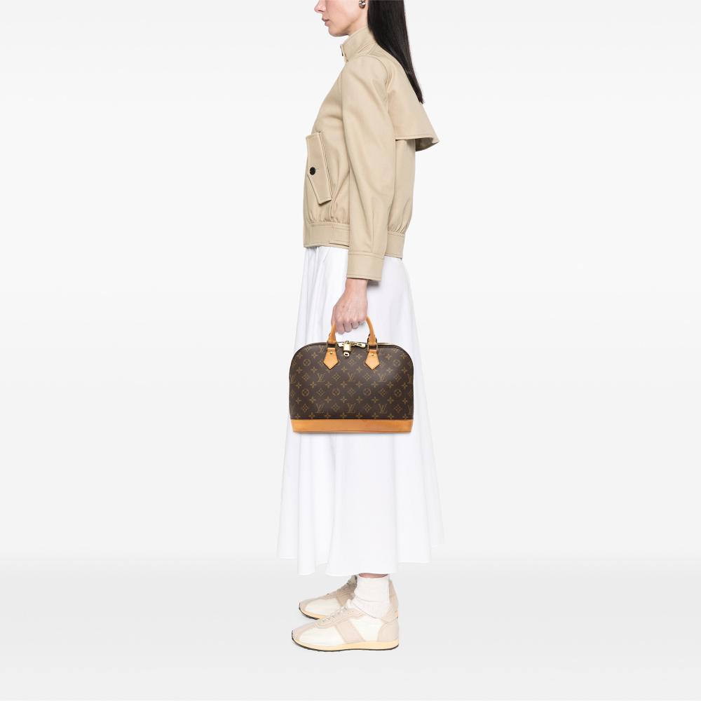 Louis Vuitton B Louis Vuitton Brown Monogram Canvas Fabric Monogram Alma PM France