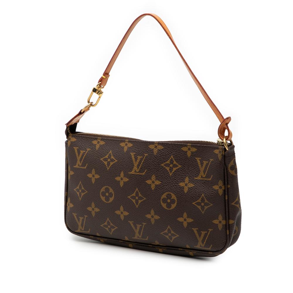 Louis Vuitton AB Louis Vuitton Brown Monogram Canvas Fabric Monogram Pochette Accessoires United States
