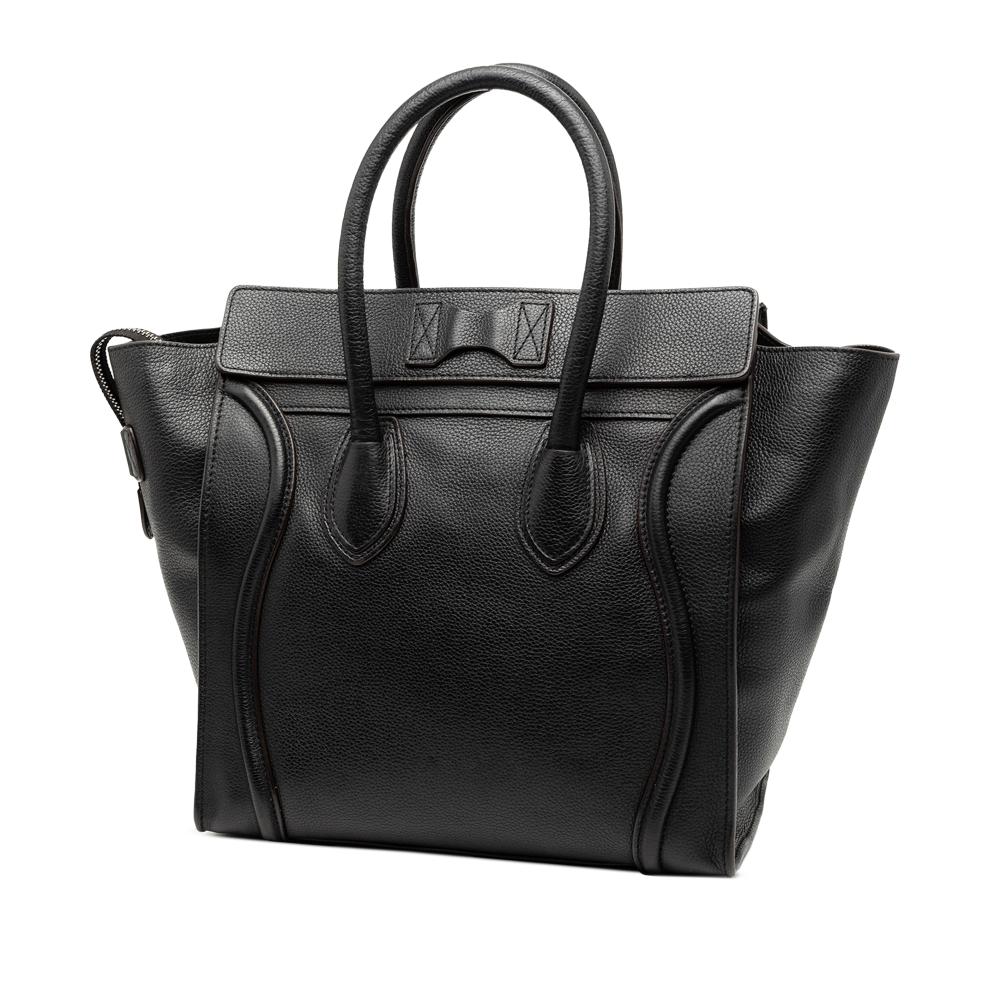 Celine B Celine Black Calf Leather Mini skin Luggage Tote Italy