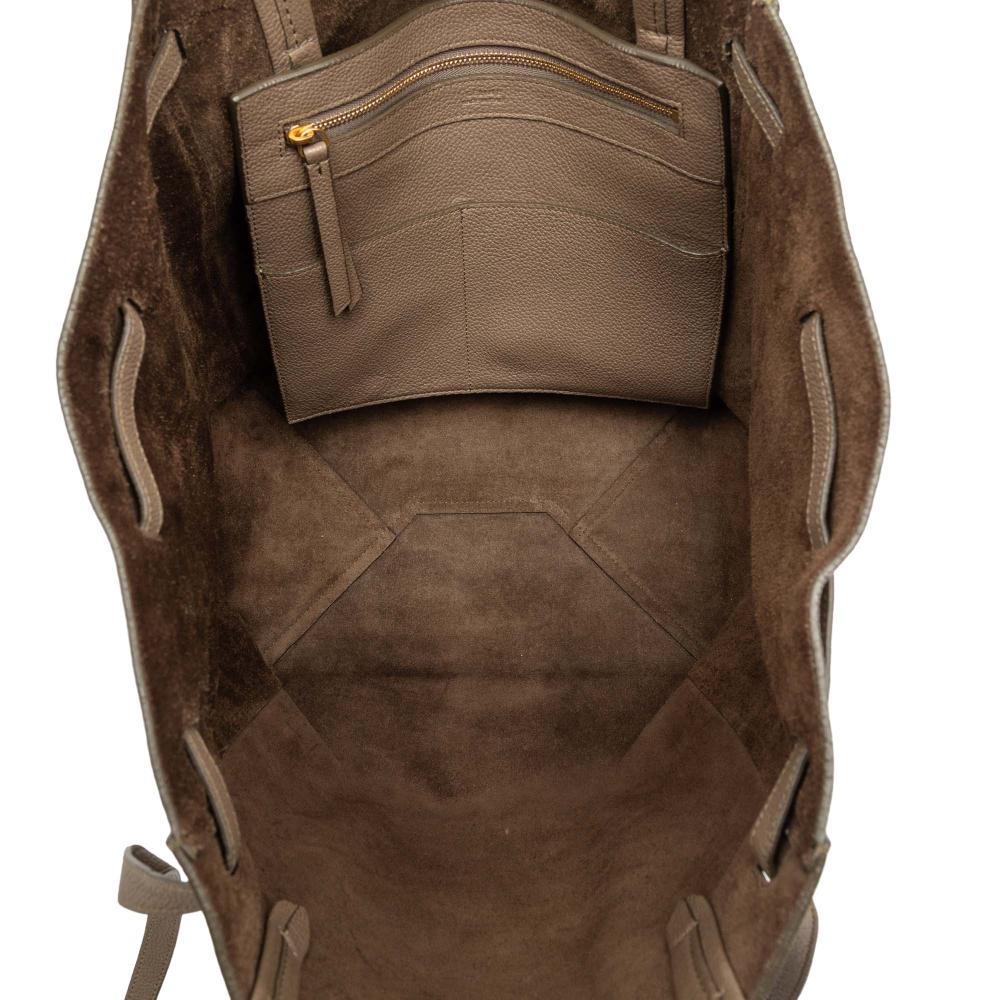 Celine B Celine Brown Calf Leather Small Phantom Cabas Tote Italy