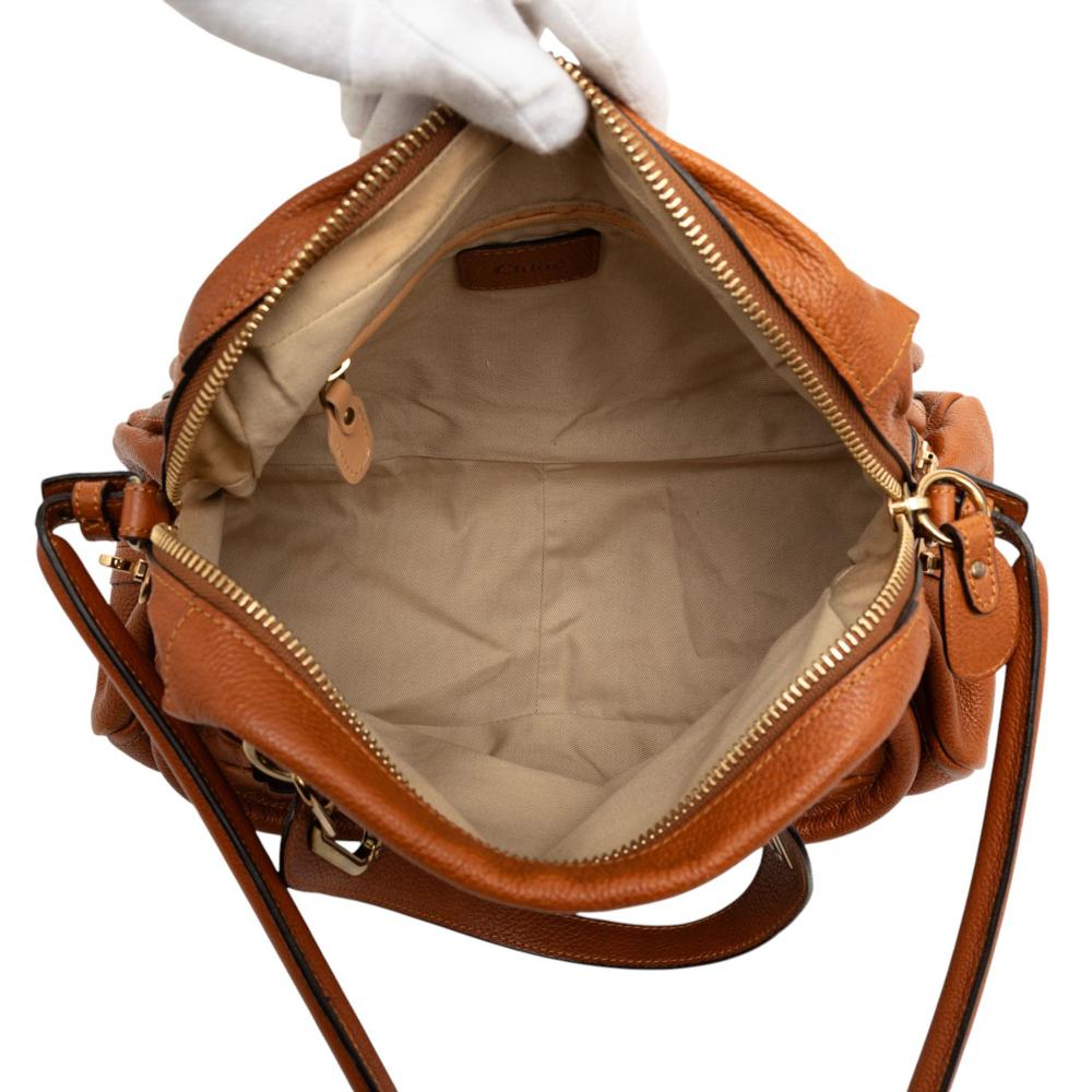 Chloé B Chloé Brown Calf Leather Medium Paraty Satchel Italy