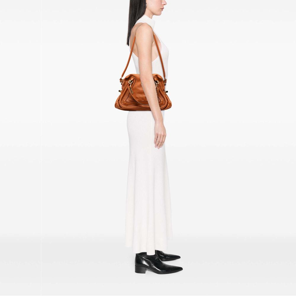 Chloé B Chloé Brown Calf Leather Medium Paraty Satchel Italy
