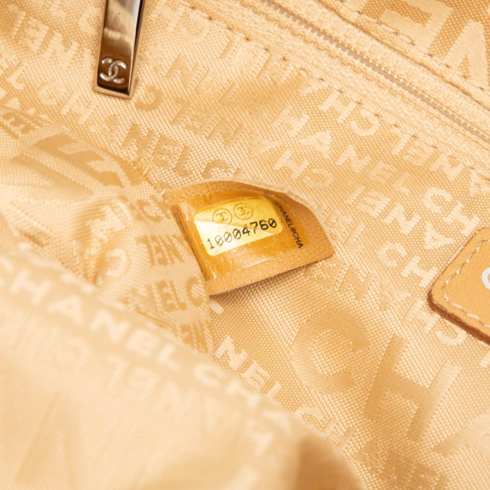 Chanel AB Chanel Brown Beige Caviar Leather Leather Woven Caviar CC Charm Tote Italy