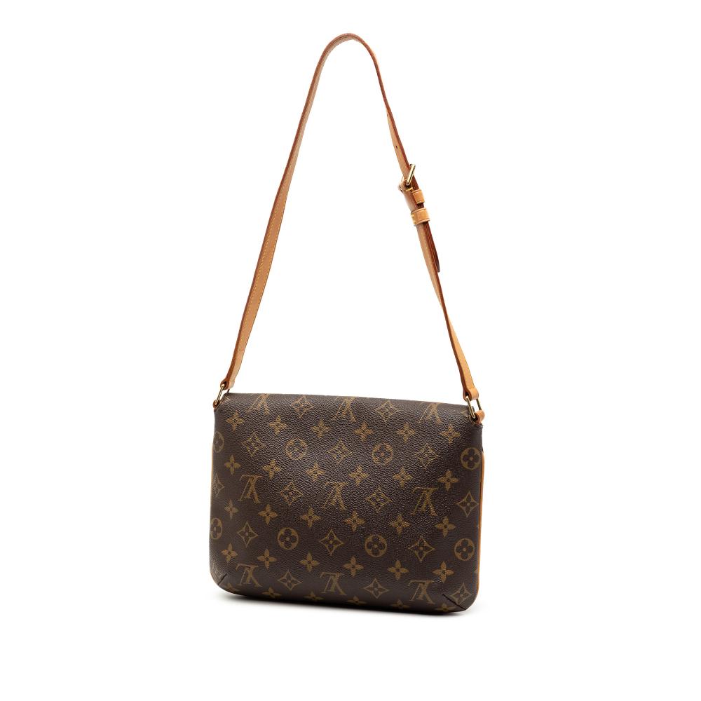 Louis Vuitton B Louis Vuitton Brown Monogram Canvas Fabric Monogram Musette Tango Short Strap France