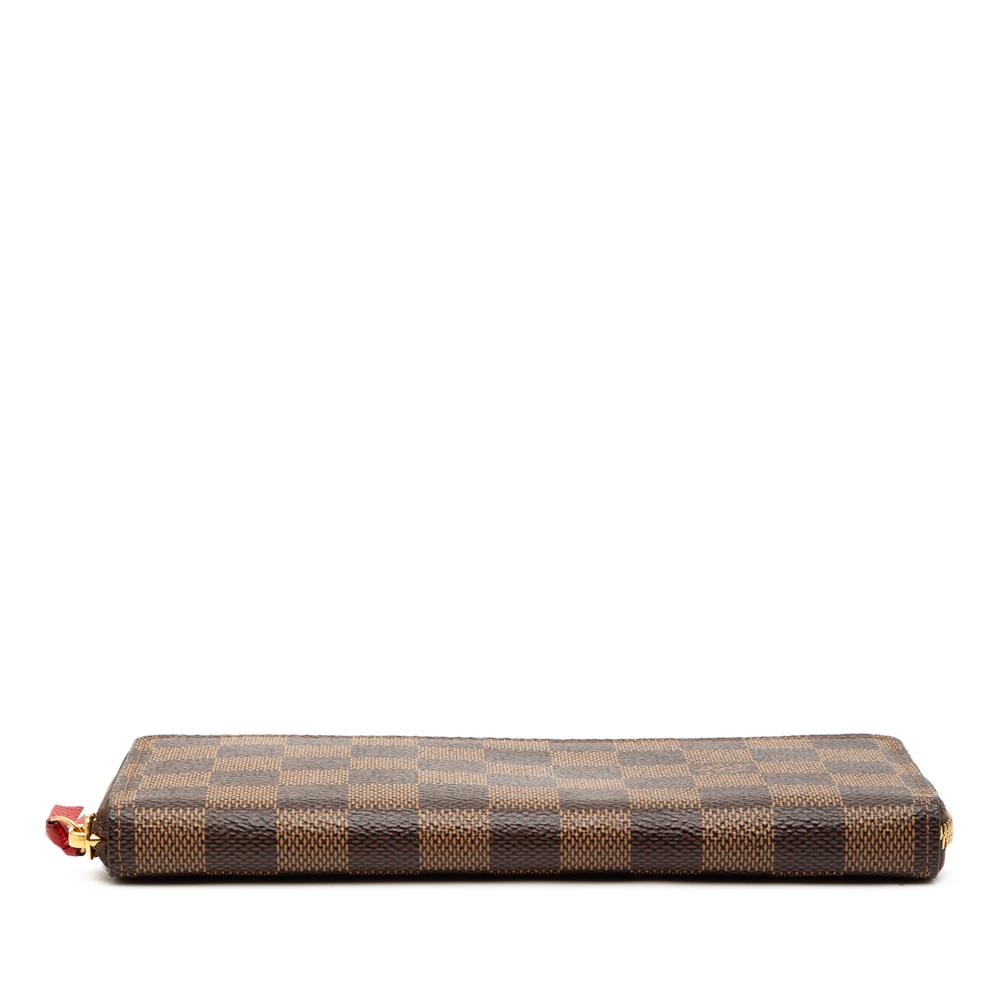 Louis Vuitton B Louis Vuitton Brown Damier Canvas Fabric Damier Ebene Clemence Zippy Wallet France