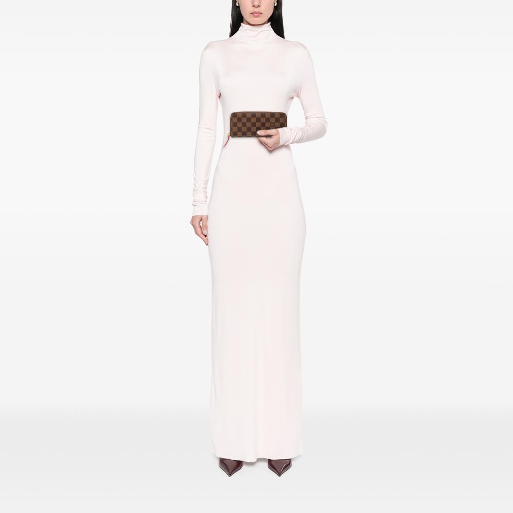 Louis Vuitton B Louis Vuitton Brown Damier Canvas Fabric Damier Ebene Clemence Zippy Wallet France